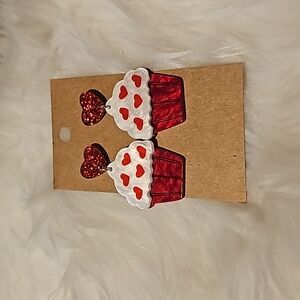 Valentine Cupcake Earrings
